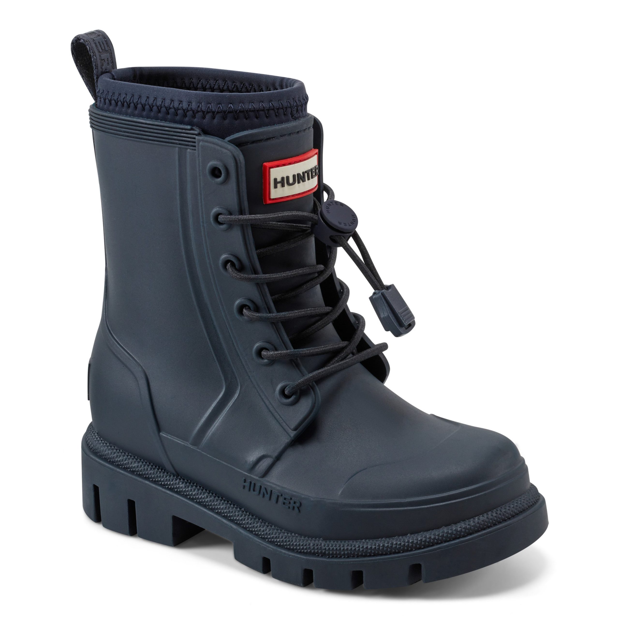 Little Kids Stamp Lace-Up Waterproof Ankle Boots - Image 2