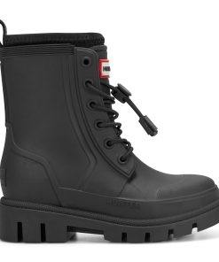 Little Kids Stamp Lace-Up Waterproof Ankle Boots