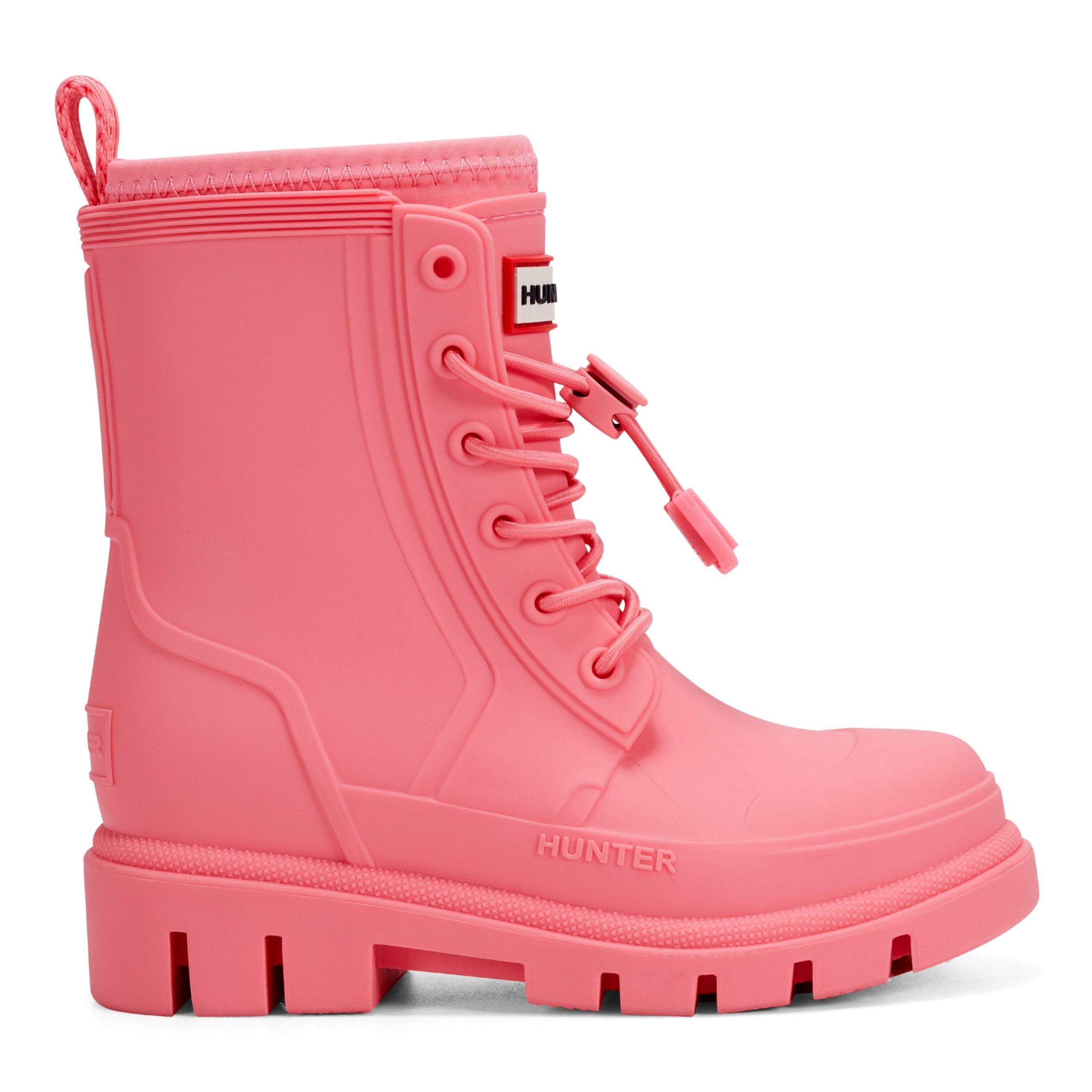 Little Kids Stamp Lace-Up Waterproof Ankle Boots