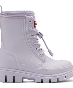 Little Kids Stamp Lace-Up Waterproof Ankle Boots