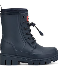 Little Kids Stamp Lace-Up Waterproof Ankle Boots