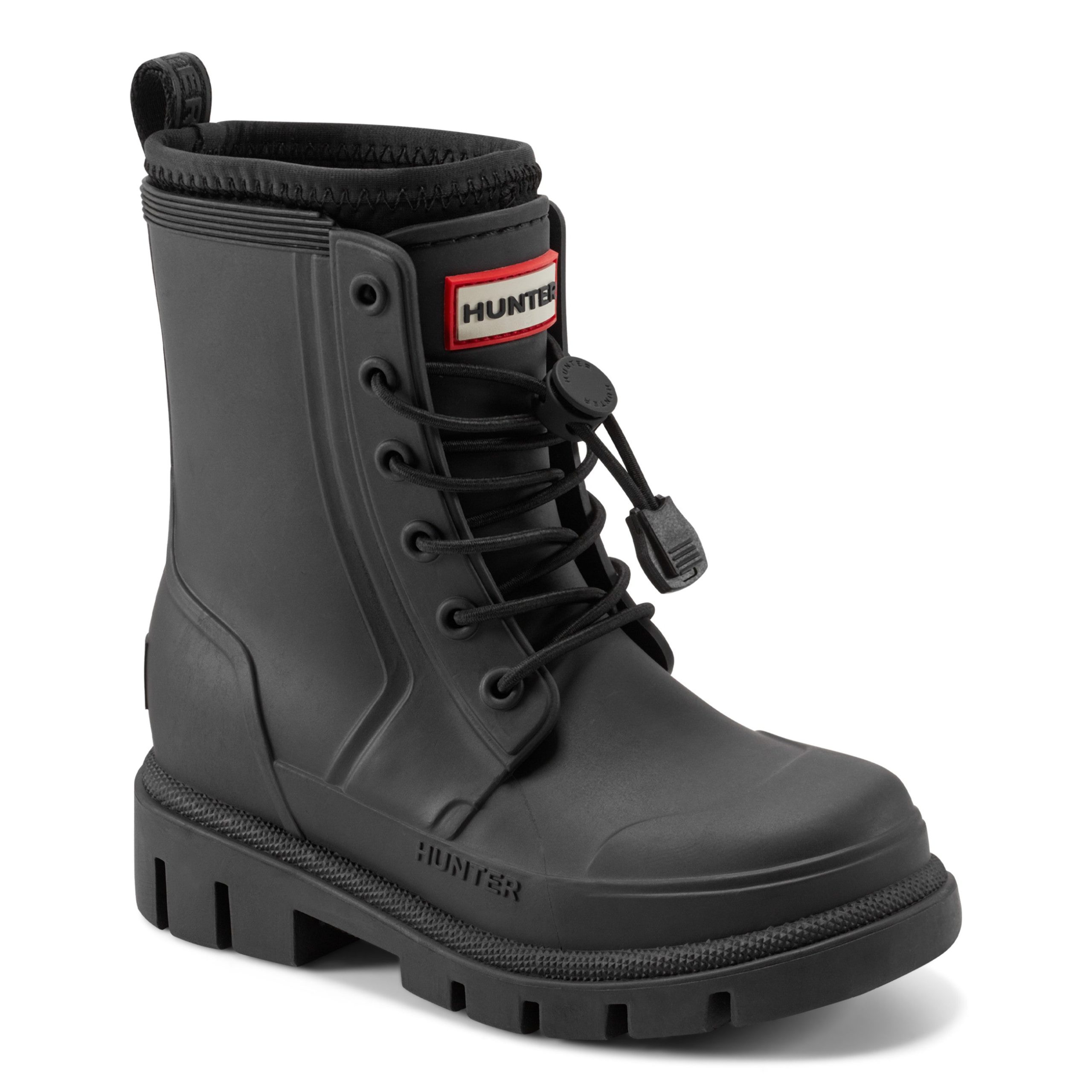 Little Kids Stamp Lace-Up Waterproof Ankle Boots - Image 2