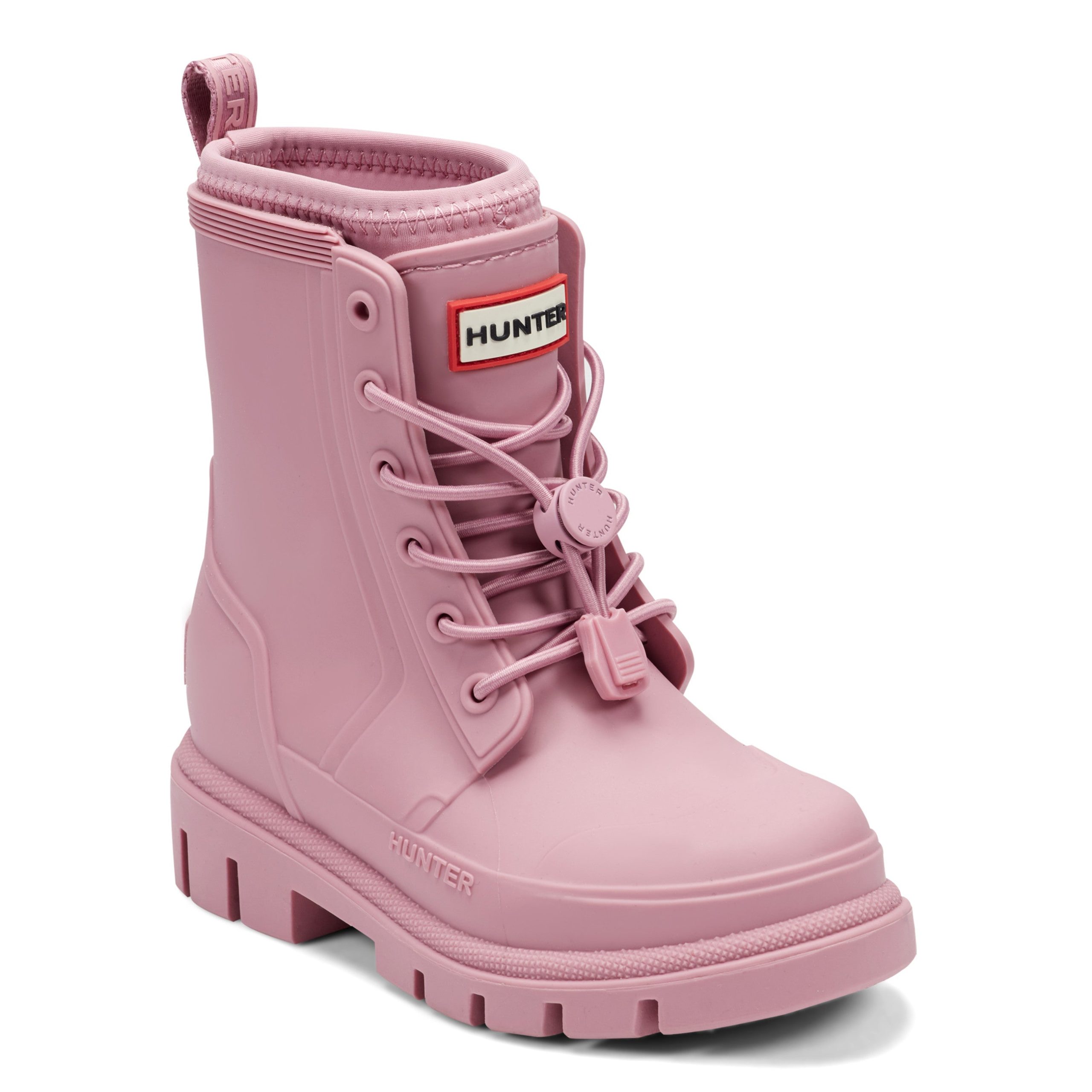 Little Kids Stamp Lace-Up Waterproof Ankle Boots - Image 2